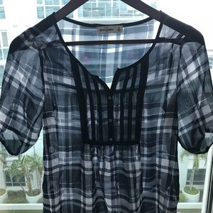 Abercrombie and Fitch plaid peplum top